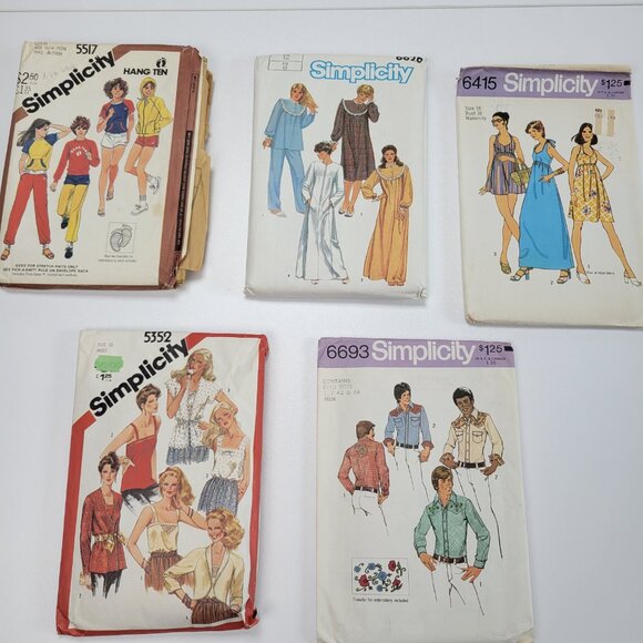 Lot of 21 Vintage Sewing Patterns Womens, Teens, Men Mixed  Brands - Picture 6 of 9